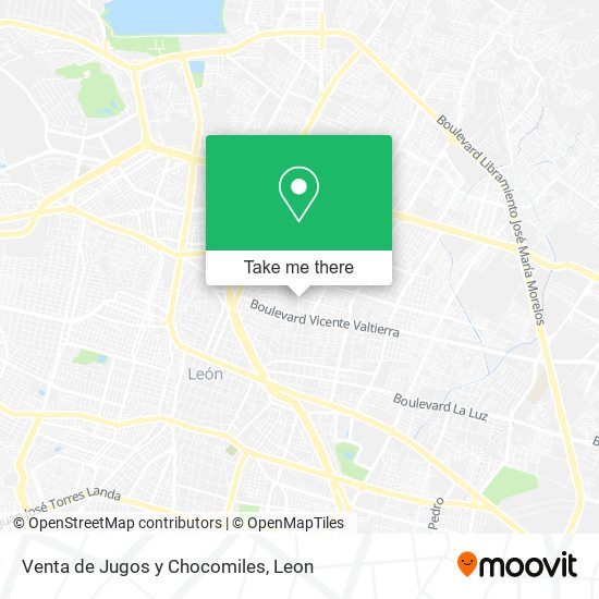 Venta de Jugos y Chocomiles map