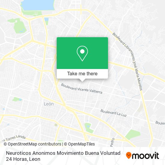 Mapa de Neuroticos Anonimos Movimiento Buena Voluntad 24 Horas