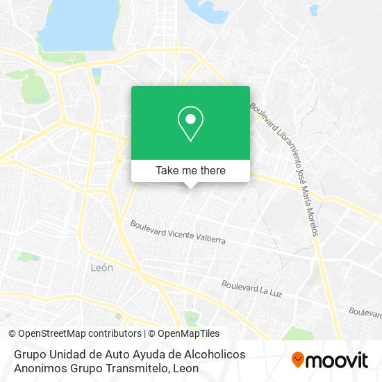 Grupo Unidad de Auto Ayuda de Alcoholicos Anonimos Grupo Transmitelo map