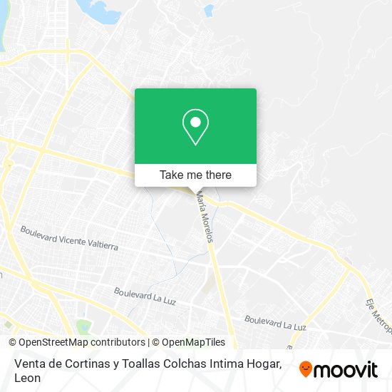 Mapa de Venta de Cortinas y Toallas Colchas Intima Hogar