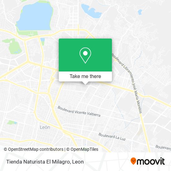 Mapa de Tienda Naturista El Milagro