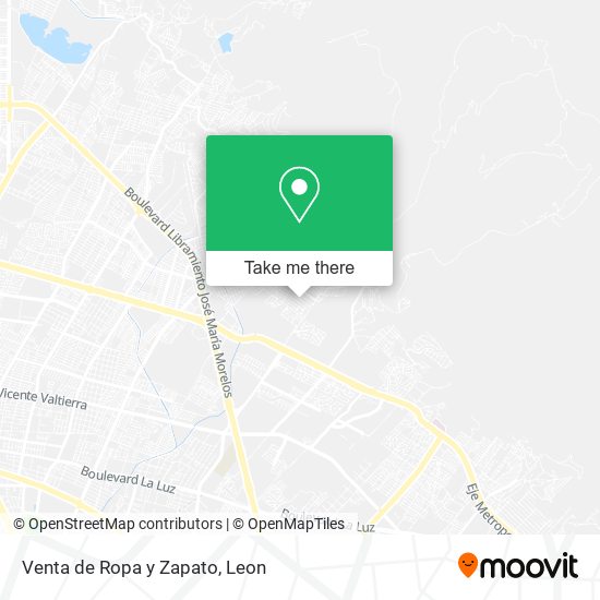 Mapa de Venta de Ropa y Zapato