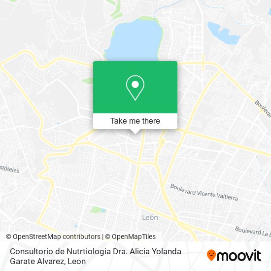 Mapa de Consultorio de Nutrtiologia Dra. Alicia Yolanda Garate Alvarez