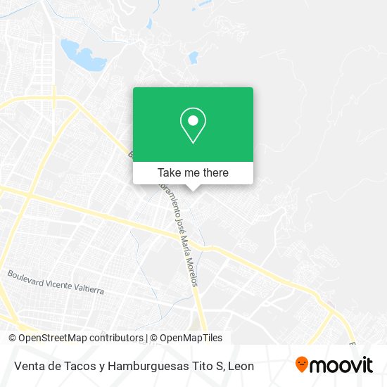 Mapa de Venta de Tacos y Hamburguesas Tito S