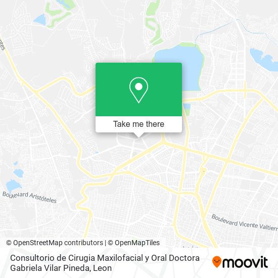 Mapa de Consultorio de Cirugia Maxilofacial y Oral Doctora Gabriela Vilar Pineda