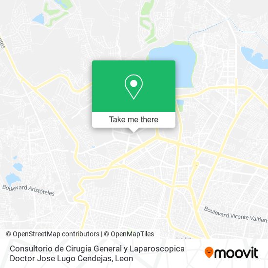 Consultorio de Cirugia General y Laparoscopica Doctor Jose Lugo Cendejas map
