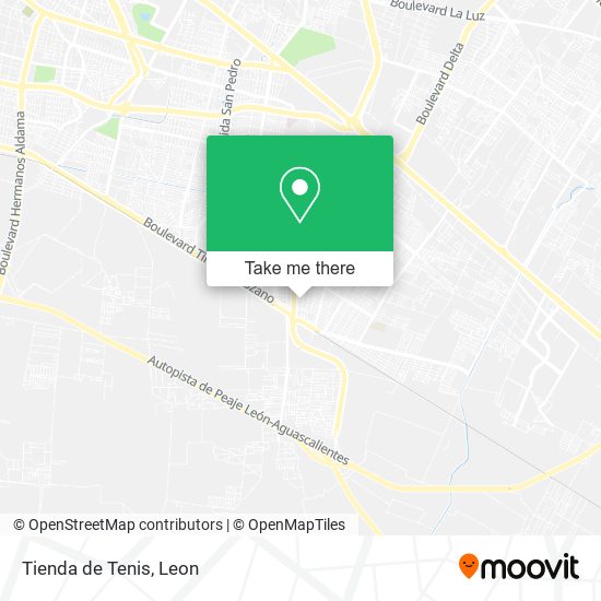 Mapa de Tienda de Tenis