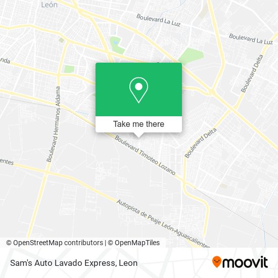 Sam's Auto Lavado Express map