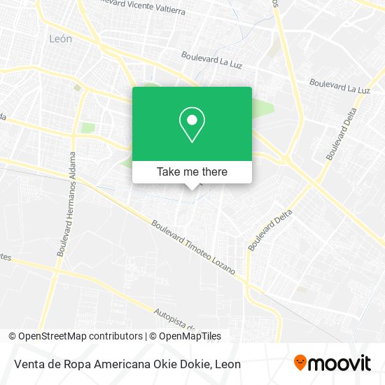 Venta de Ropa Americana Okie Dokie map