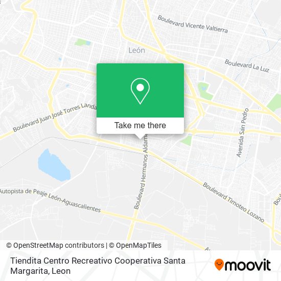 Tiendita Centro Recreativo Cooperativa Santa Margarita map