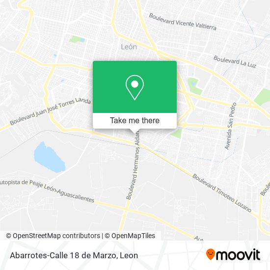 Mapa de Abarrotes-Calle 18 de Marzo