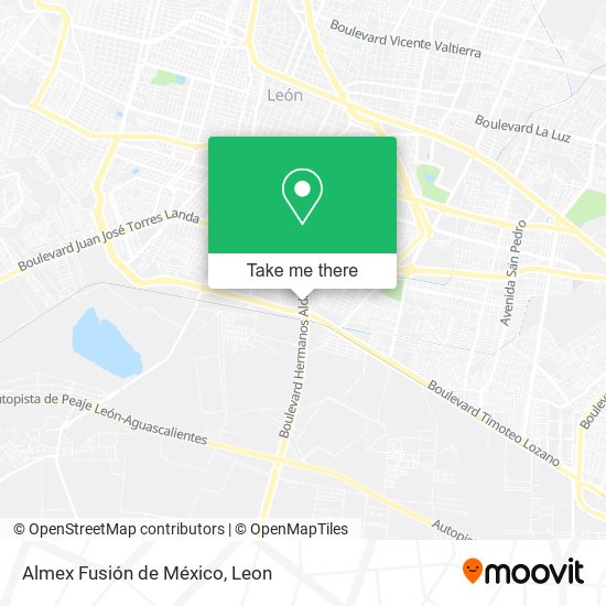 Mapa de Almex Fusión de México