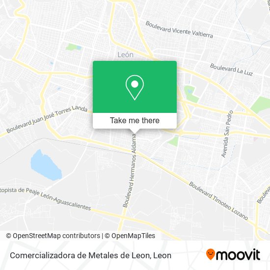 Comercializadora de Metales de Leon map