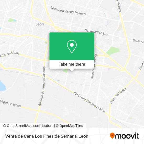 Mapa de Venta de Cena Los Fines de Semana