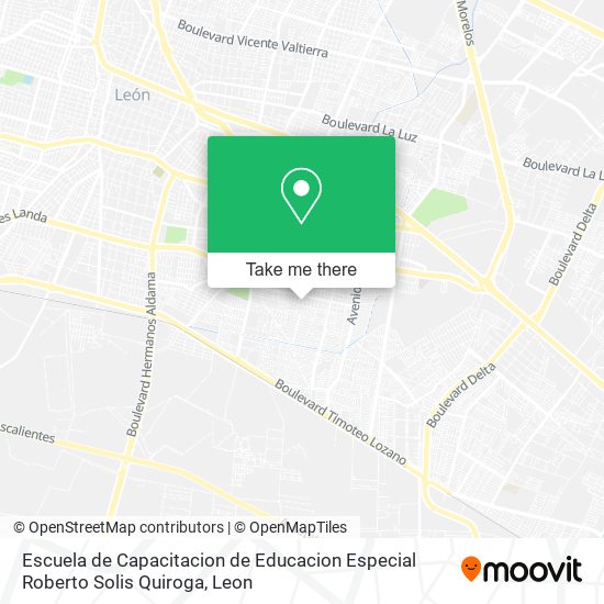 Mapa de Escuela de Capacitacion de Educacion Especial Roberto Solis Quiroga