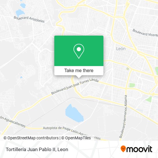 Tortillería Juan Pablo II map