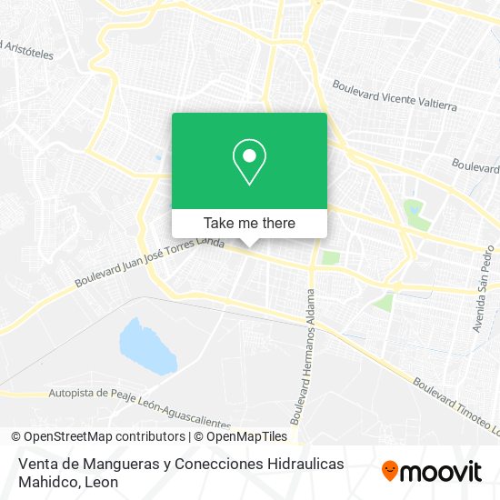 Mapa de Venta de Mangueras y Conecciones Hidraulicas Mahidco