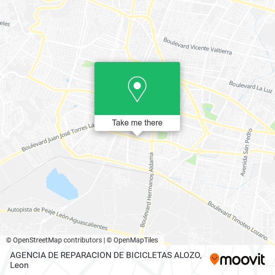 AGENCIA DE REPARACION DE BICICLETAS ALOZO map