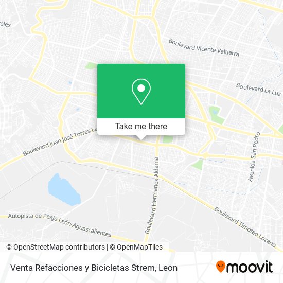 Mapa de Venta Refacciones y Bicicletas Strem