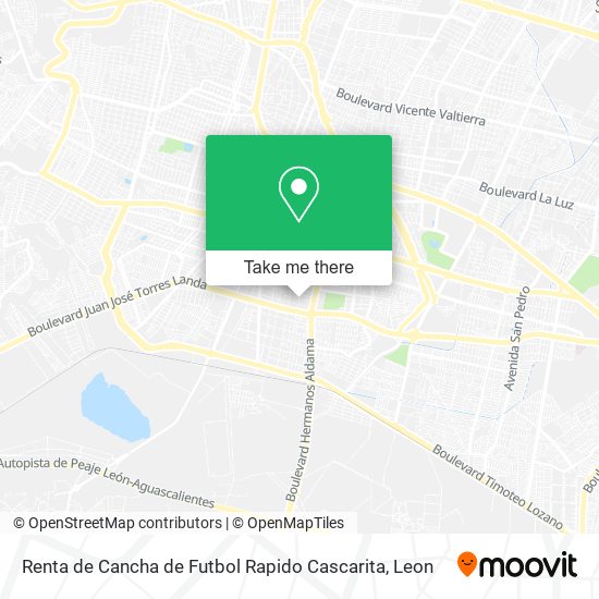 Mapa de Renta de Cancha de Futbol Rapido Cascarita