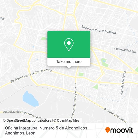 Oficina Integrupal Numero 5 de Alcoholicos Anonimos map