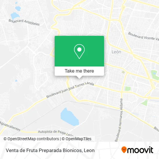 Venta de Fruta Preparada Bionicos map