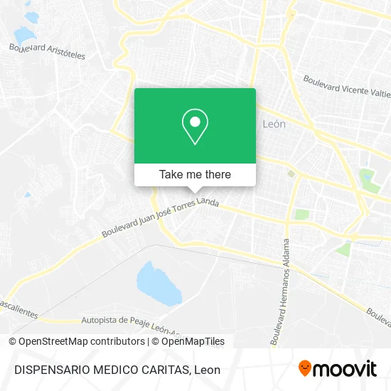 DISPENSARIO MEDICO CARITAS map