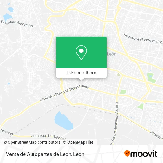 Venta de Autopartes de Leon map