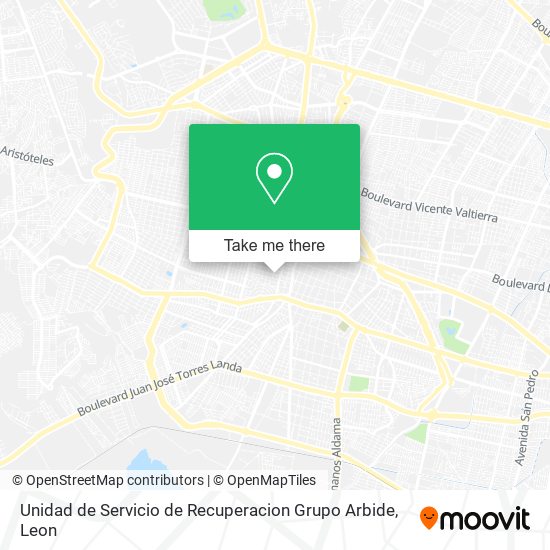 Mapa de Unidad de Servicio de Recuperacion Grupo Arbide