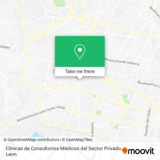 Clínicas de Consultorios Médicos del Sector Privado map