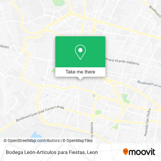 Mapa de Bodega León-Artículos para Fiestas