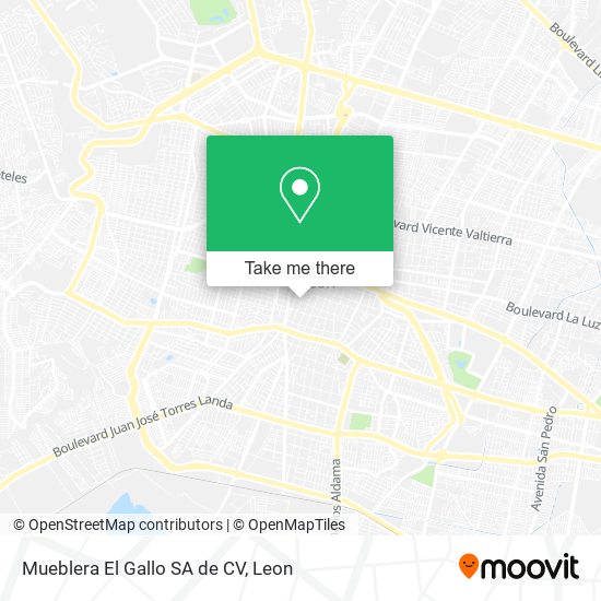 Mueblera El Gallo SA de CV map