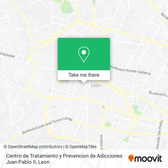 Mapa de Centro de Tratamiento y Prevencion de Adicciones Juan Pablo II