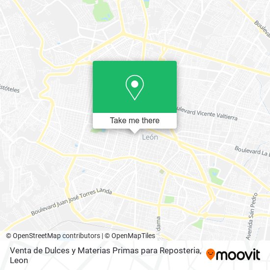 Mapa de Venta de Dulces y Materias Primas para Reposteria