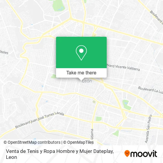 Mapa de Venta de Tenis y Ropa Hombre y Mujer Dateplay