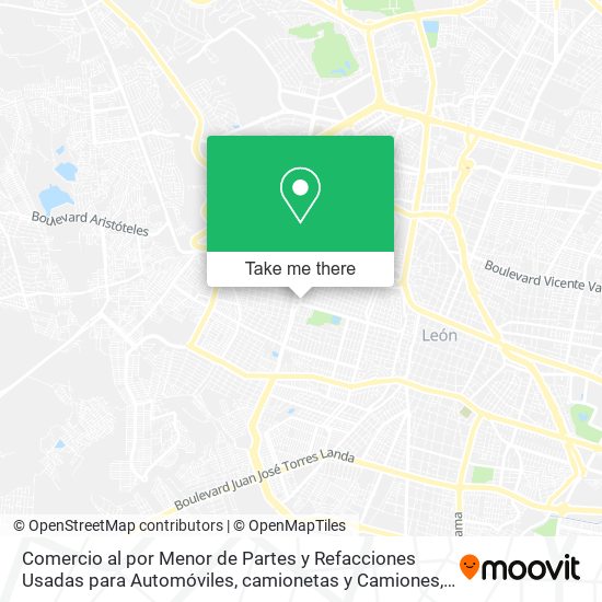 Comercio al por Menor de Partes y Refacciones Usadas para Automóviles, camionetas y Camiones map