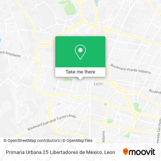 Primaria Urbana 25 Libertadores de México map