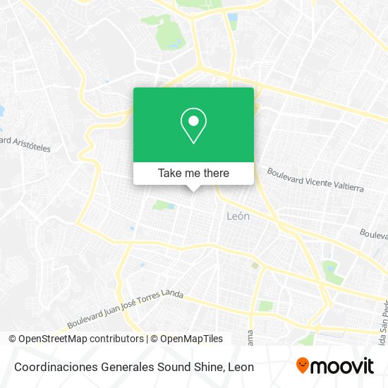 Coordinaciones Generales Sound Shine map