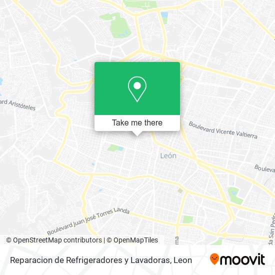 Reparacion de Refrigeradores y Lavadoras map