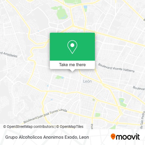 Grupo Alcoholicos Anonimos Exodo map