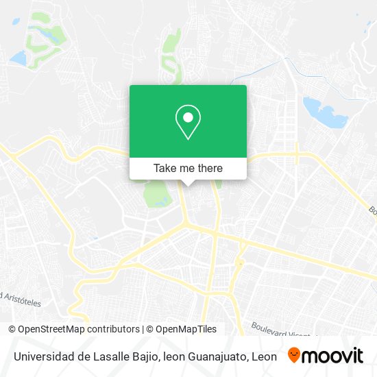 Mapa de Universidad de Lasalle Bajio, leon Guanajuato