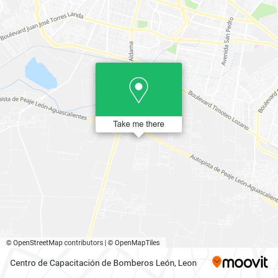 Mapa de Centro de Capacitación de Bomberos León