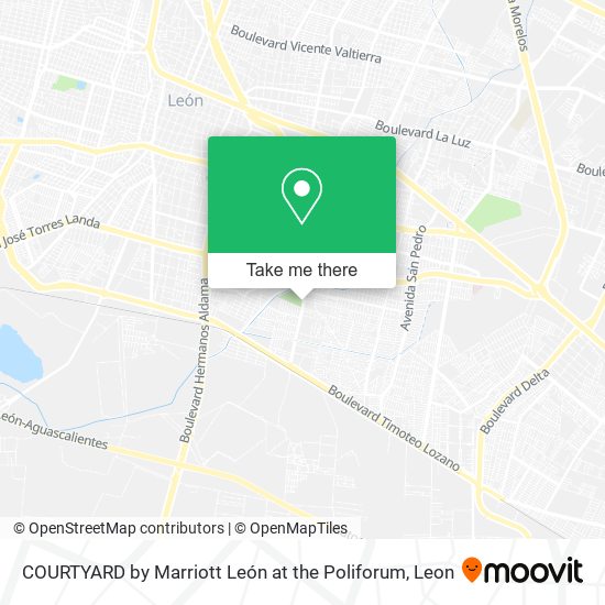 Mapa de COURTYARD by Marriott León at the Poliforum