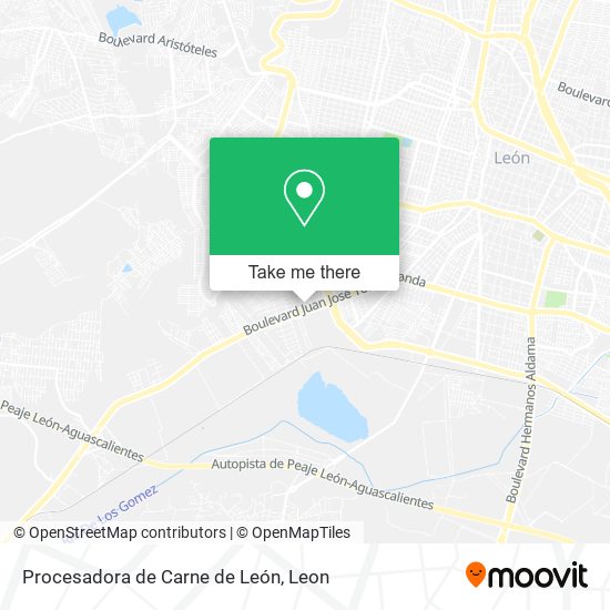 Procesadora de Carne de León map