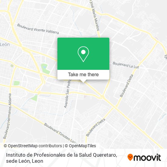 Instituto de Profesionales de la Salud Queretaro, sede León map