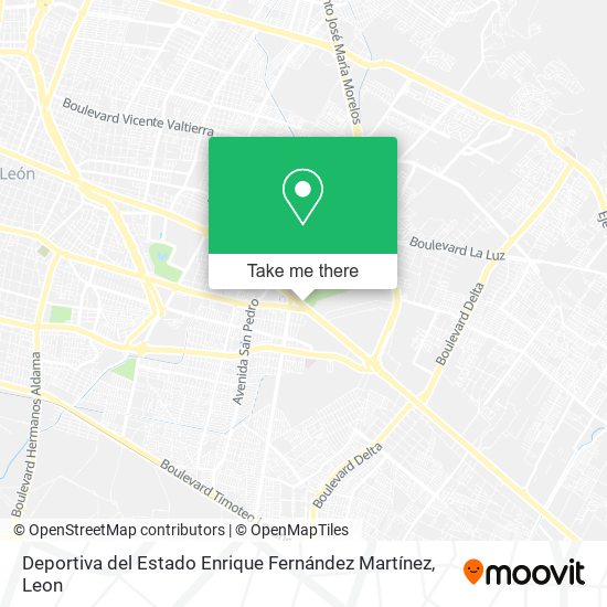 Mapa de Deportiva del Estado Enrique Fernández Martínez