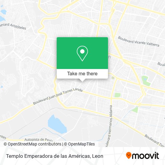 Templo Emperadora de las Américas map