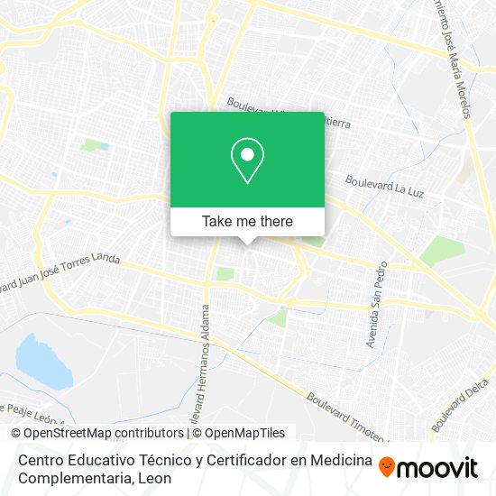 Mapa de Centro Educativo Técnico y Certificador en Medicina Complementaria