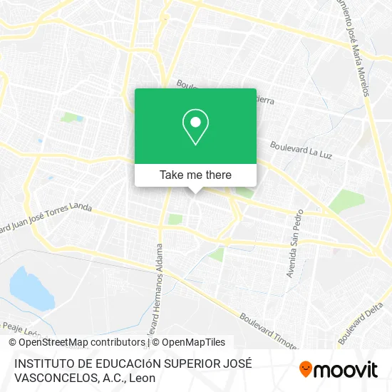 INSTITUTO DE EDUCACIóN SUPERIOR JOSÉ VASCONCELOS, A.C. map