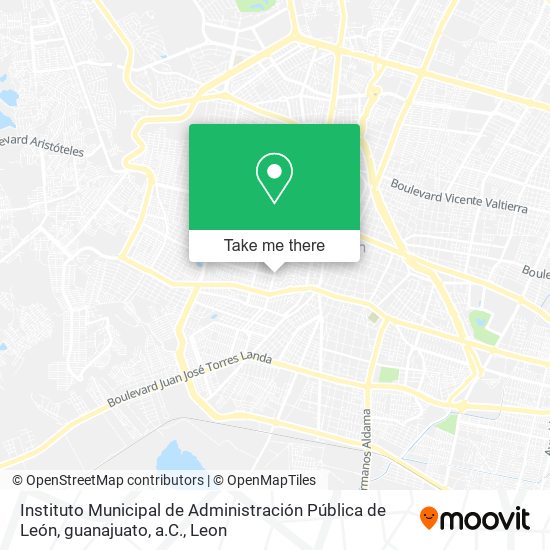 Instituto Municipal de Administración Pública de León, guanajuato, a.C. map